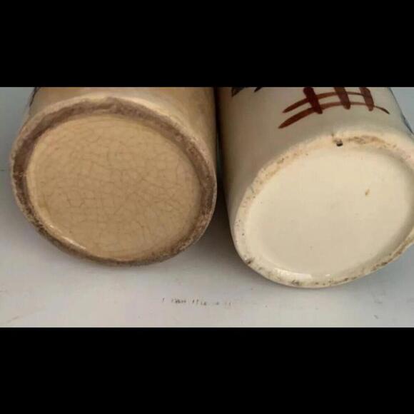 Vintage Relco Blue Rooster Oil Vinegar Cruet Brown Jug Country Kitchen Japan - Picture 5 of 11